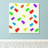 Popsiculair Ice Cream Texture Canvas Afdruk (Insitu (Houten vloer))