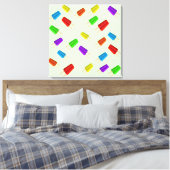 Popsiculair Ice Cream Texture Canvas Afdruk (Insitu (Slaapkamer))