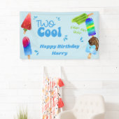 Popsidepartij Twee Koelboys 2e verjaardag Spandoek (Insitu)