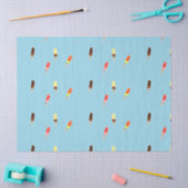 Popsielijs op blauw tissuepapier (Craft)