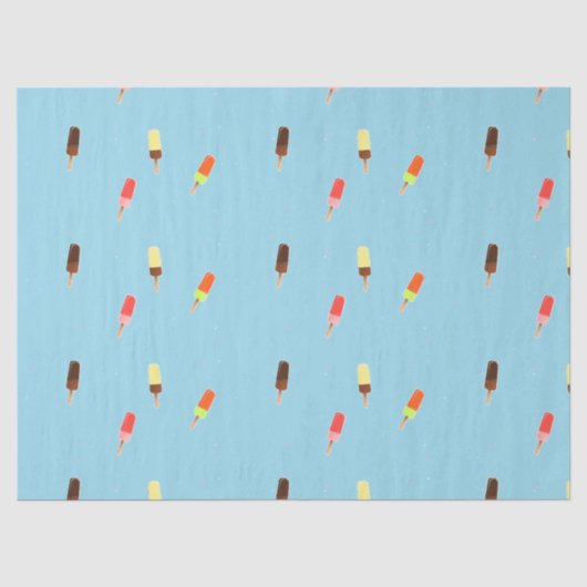 Popsielijs op blauw tissuepapier (Voorkant)