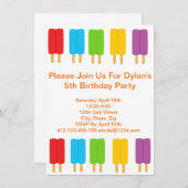 Popsiers Birthday Party Invitation Kaart (Voorkant / Achterkant)