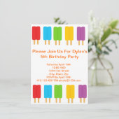 Popsiers Birthday Party Invitation Kaart (Staand voorkant)