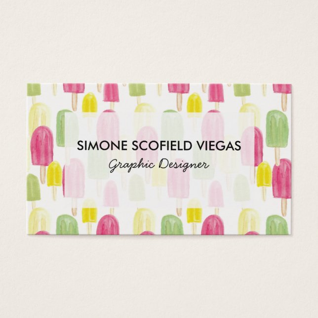 Popsikel Visitekaartjes (Voorkant)