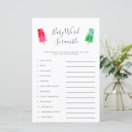Popsile Baby Word Scramble Game (Staand voorkant)