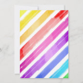 Popsile Rainbow Pink Girl Birthday Invitation Kaart (Achterkant)