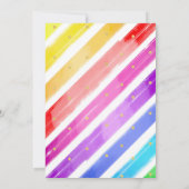 Popsile regenboogroze goudmeisjes verjaardag kaart (Achterkant)