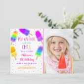 Popsile regenboogroze goudmeisjes verjaardag kaart (Staand voorkant)