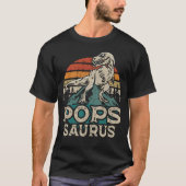 Popssaurus Dinosaur Grandpa Saurus Vaderdag T-shirt (Voorkant)