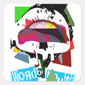 Popstyle witte Sticker
