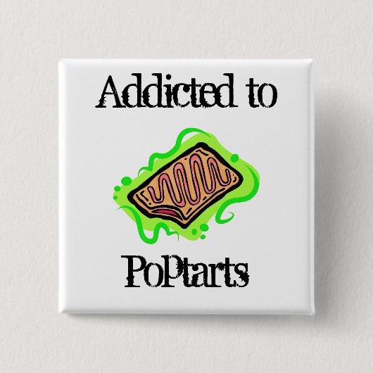 Poptarts Vierkante Button 5,1 Cm (Voorkant)