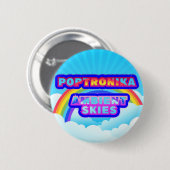 POPtRONiKA - AMBiENt SKIES logo Ronde Button 5,7 Cm (Voorkant /achterkant)