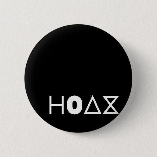POPtRONiKA - HOAX - LOGO Ronde Button 5,7 Cm (Voorkant)
