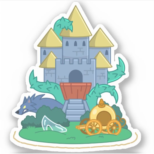 Poptropica Fairy Tale Island Sticker (Voorkant)