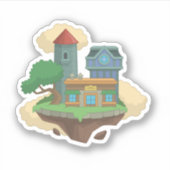 Poptropica Home Eiland Sticker (Voorkant)