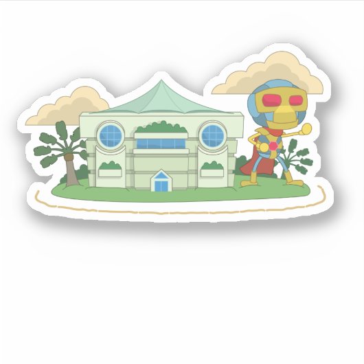 Poptropica Poptropicon Island-Sticker Sticker (Voorkant)