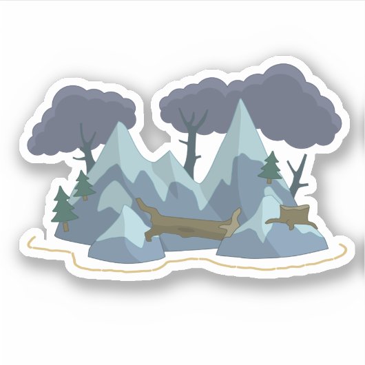 Poptropica Survival Island-Sticker Sticker (Voorkant)