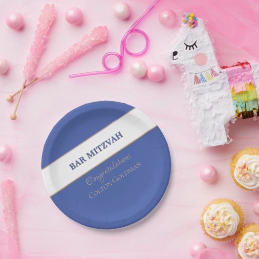 Populair! Aangepaste Bar Mitswa papieren borden Papieren Bordje (Feest)
