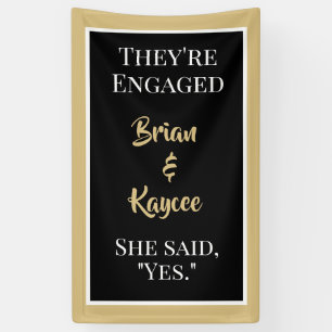 Populair! Aangepaste, verticale verloving banner