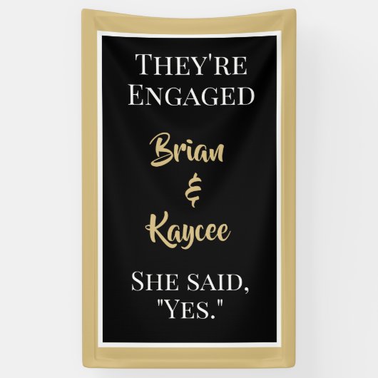 Populair! Aangepaste, verticale verlovingen banner (Verticaal)