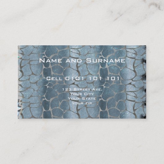 Populair Abstract grijs Visitekaartje (Achterkant)