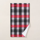 Populair Abstract rood zwart geplakt Collectie Bad Handdoek (Handdoek)