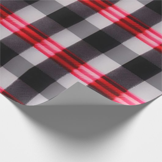 Populair Abstract rood zwart geplakt Collectie Cadeaupapier (Hoek)