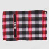 Populair Abstract rood zwart geplakt Collectie Golfhanddoek (Horizontaal)