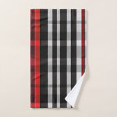Populair Abstract Rood Zwart Plaid Collectie Bad Handdoek (Handdoek)