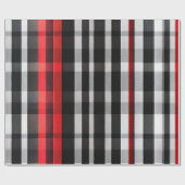 Populair Abstract Rood Zwart Plaid Collectie Cadeaupapier (Vlak)