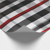 Populair Abstract Rood Zwart Plaid Collectie Cadeaupapier (Hoek)