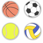 Populair basketbal-tennisvoetbal volleybal sticker (Voorkant)