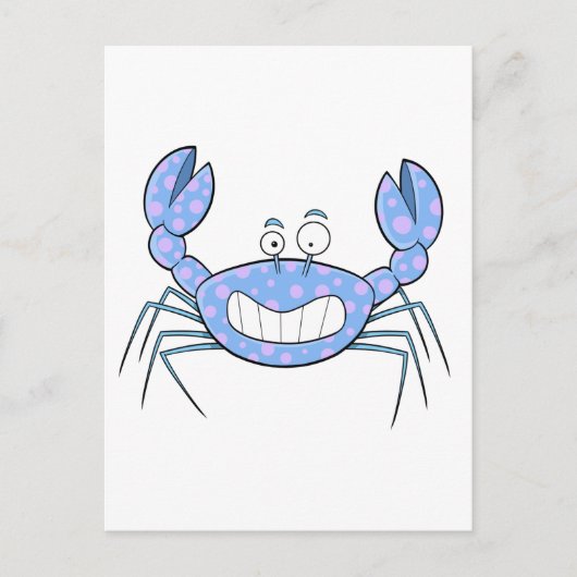 Populair blauw krabby uniek Cute Cute Cft-Cadeau Briefkaart (Voorkant)