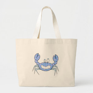 Populair blauw krabby uniek Cute Cute Cft-Cadeau Grote Tote Bag