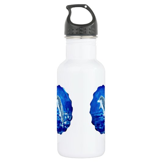 Populair blauw Zee Waterfles (Achterkant)