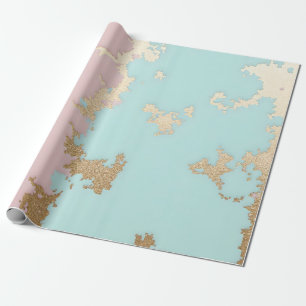 Populair Blush Roze Mint Goud Luxe Collectie Cadeaupapier