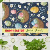 Populair Bunny Happy Easter Collectie Theedoek (Gevouwen)