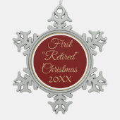 POPULAIR! Eerste Gepensioneerde Kerstmis ornament (Voorkant)