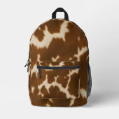 Populair Elegant Koe Faux Leather Collectie Bedrukte Rugzak (Voorkant)