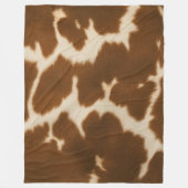 Populair Elegant Koe Faux Leather Collectie Fleece Deken (Voorkant)