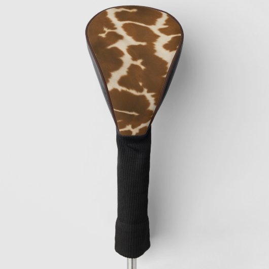 Populair Elegant Koe Faux Leather Collectie Golfheadcover (Voorkant)