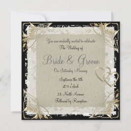 Populair en Elegant Oud Papier Huwelijksuitnodigin Kaart