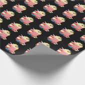 populair filmpopcornepatroon cadeaupapier (Hoek)