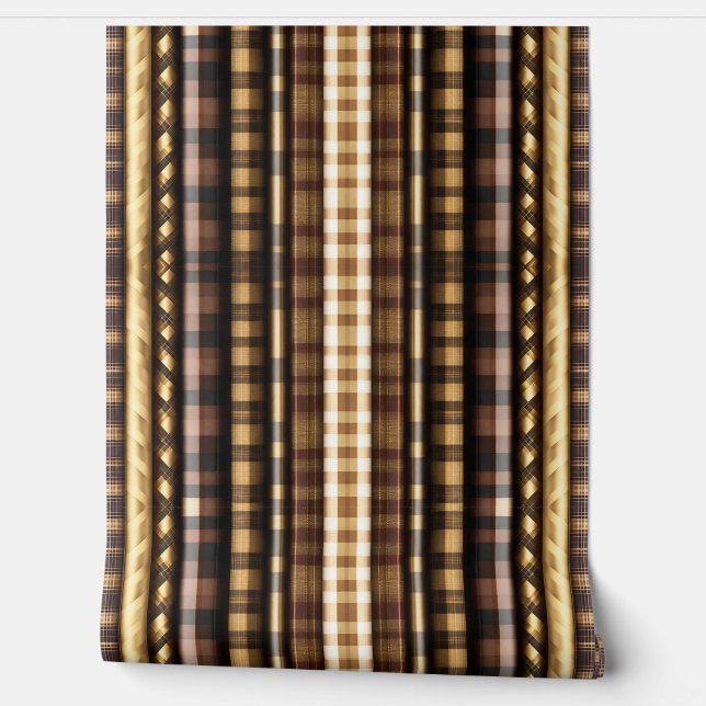 Populair Goud Hout Kunst Lamperia Collectie Behang (Afrollen)