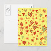 Populair hart briefkaart (Voorkant / Achterkant)