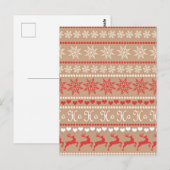 Populair kerstpatroon briefkaart (Voorkant / Achterkant)