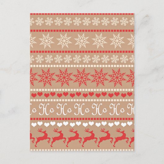 Populair kerstpatroon briefkaart (Voorkant)