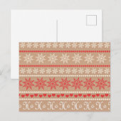 Populair kerstpatroon briefkaart (Voorkant / Achterkant)