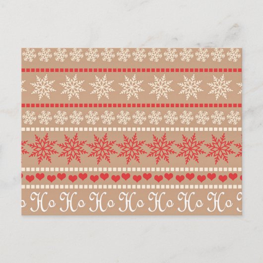 Populair kerstpatroon briefkaart (Voorkant)