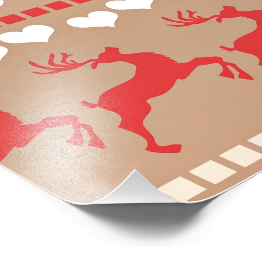 Populair kerstpatroon foto afdruk (Hoek)